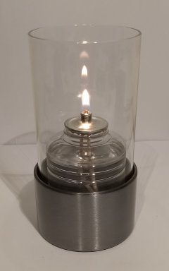 Photophore Etoile Clair base argent