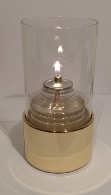 Photophore Etoile Clair base dorée