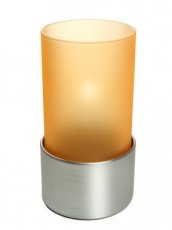 Photophore Etoile orange avec base argentée - Pack de 6 porte-bougie