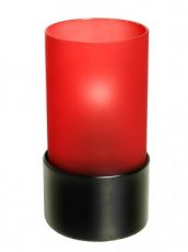 Photophore Etoile rouge avec base noire - Pack de 6 porte-bougie