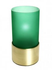 Photophore Etoile vert avec base dorée - Pack de 6 porte-bougie