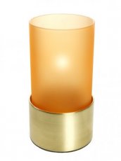 Photophore Etoile orange avec base dorée - Pack 6U