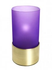 Photophore Etoile violet avec base dorée - Pack 6U