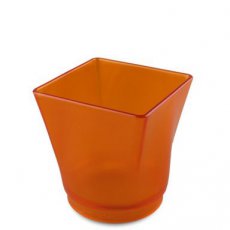 141 Ecran orange pour photophore Carré Plastique